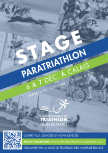 Stage Paratriathlon, 6 & 7 décembre à Calais